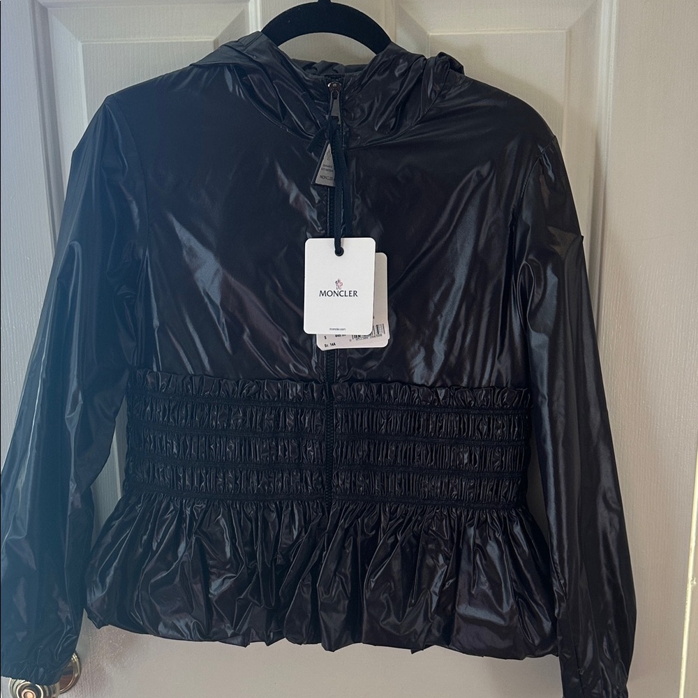 Moncler kids Shiny Black rain  Jacket